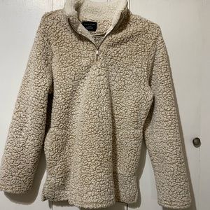 Soft, cozy 1/4 zip pullover with pockets